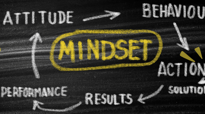 Diagram that shows multifamily mindset and the other importance factors like action, attitude, behavior, performance, and results