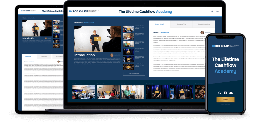 Image shows website for Life Time Cashflow Academy
