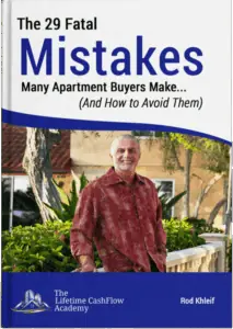 Cover of the free Rod Khleif ebook on the mistakes most apartment buyers make when pricing and underwriting deals