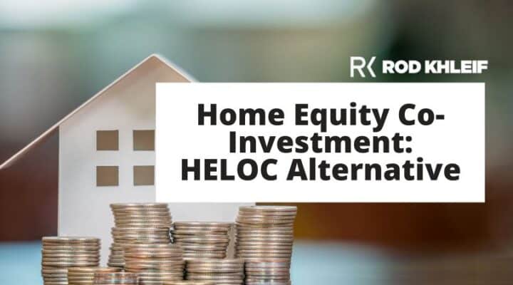 Image of a small house with money that says Home Equity Co-Investment: HELOC Alternative