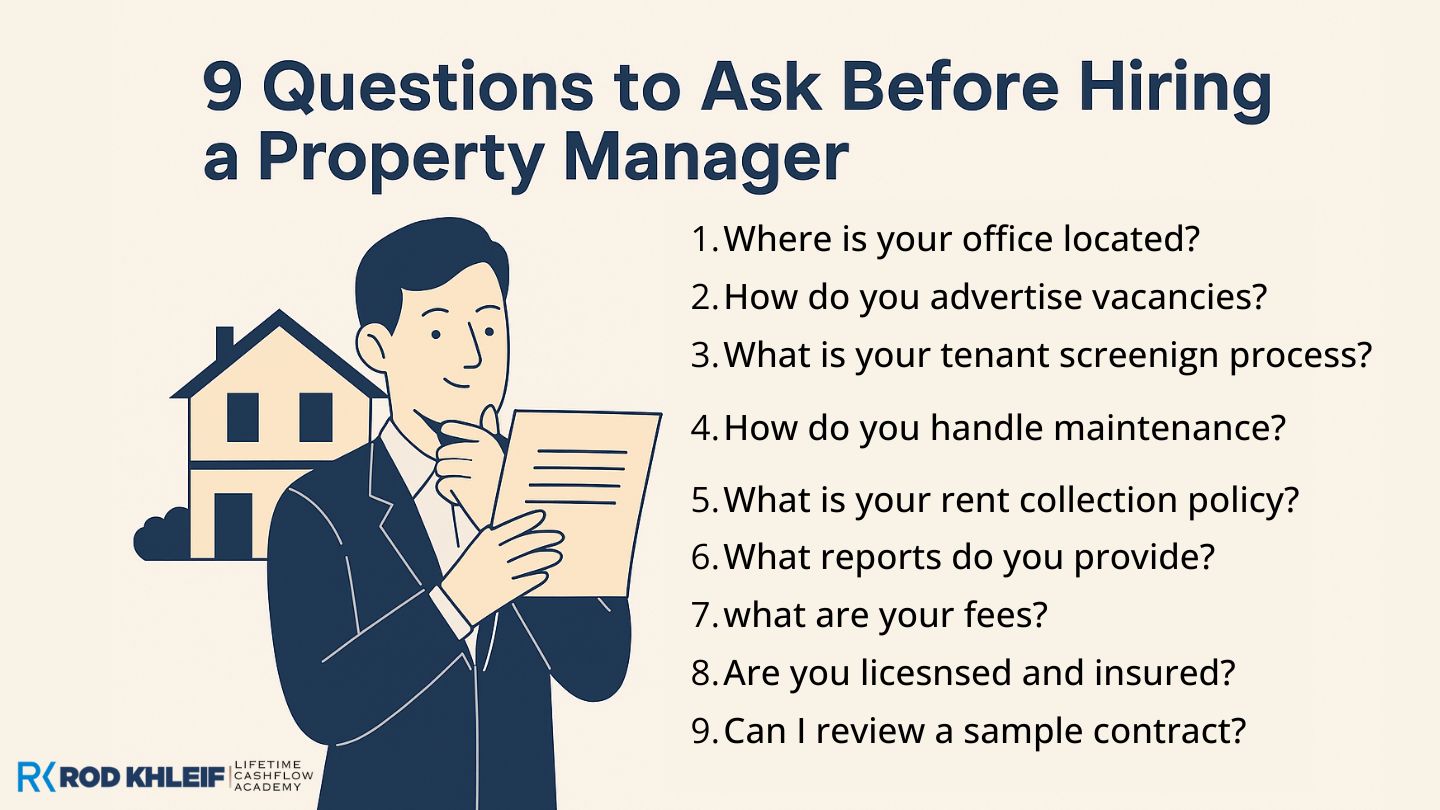 List of 9 questions to ask before hiring a property manager