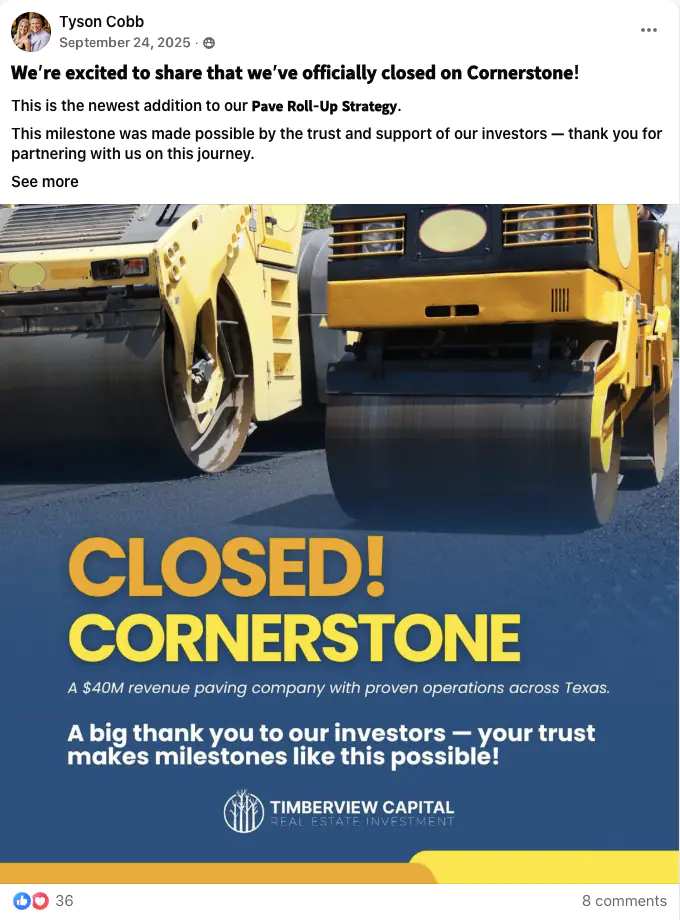 Warrior student sharing their multifamily deal win in Rod Khleif's private Facebook group