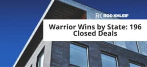 Modern multifamily apartment building featured on the Rod Khleif Warrior Wins hub indexing 196 closed deals across the United States
