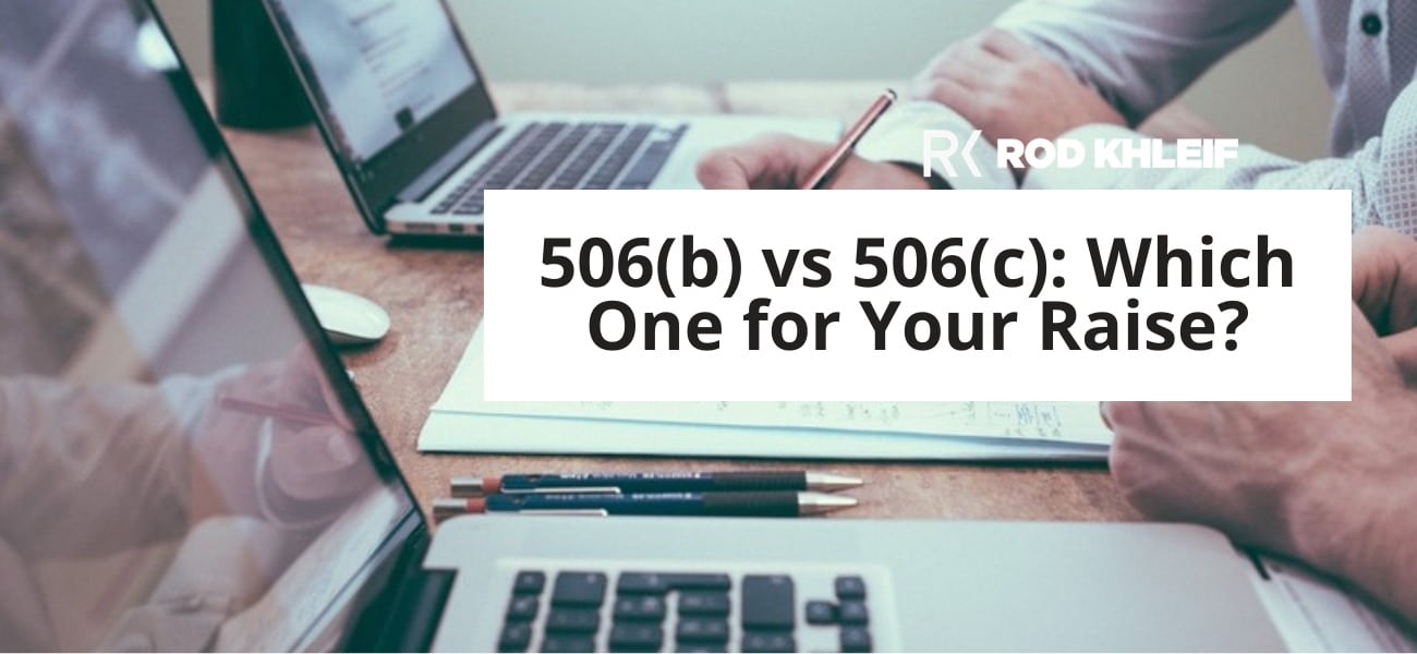 506(b) vs 506(c) featured image for multifamily syndicators comparing the two Regulation D exemptions, by Rod Khleif