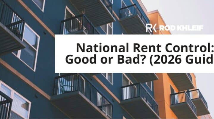 National rent control good or bad, shown over a row of apartment buildings, a 2026 guide for renters and investors
