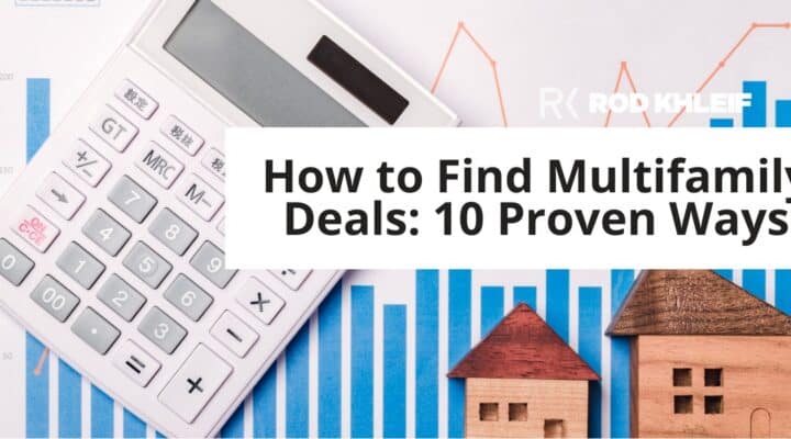 How to find multifamily deals shown as a calculator and bar chart used to screen apartment listings