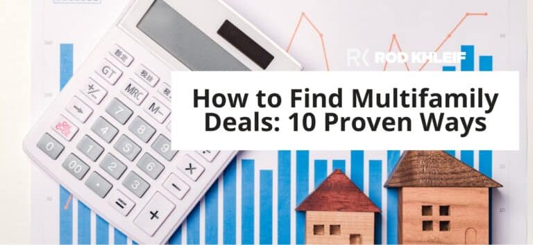 How to find multifamily deals shown as a calculator and bar chart used to screen apartment listings